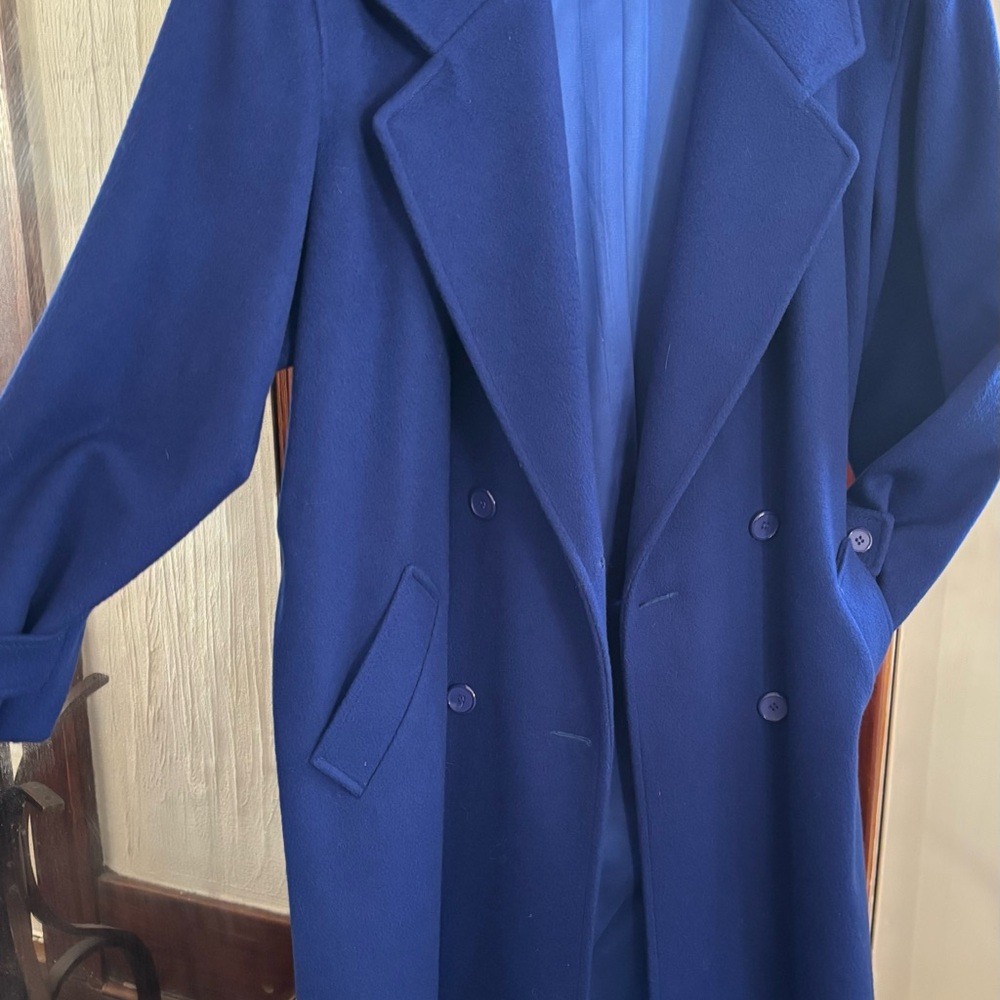 Vintage Forecaster Electric Car Blue Double-Breasted Coat, Pure 80’s  Academia!